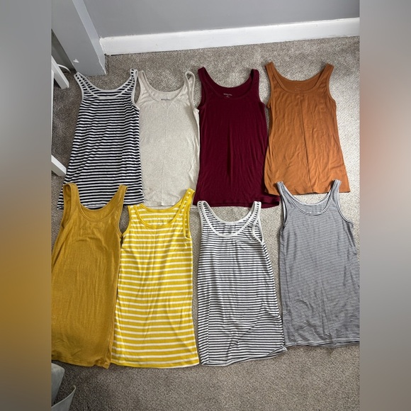 Lot of Target tank tops small medium striped solid basic Merona/A New Day - Picture 1 of 4